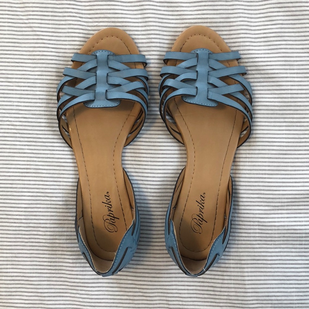 Light blue Huarache sandals